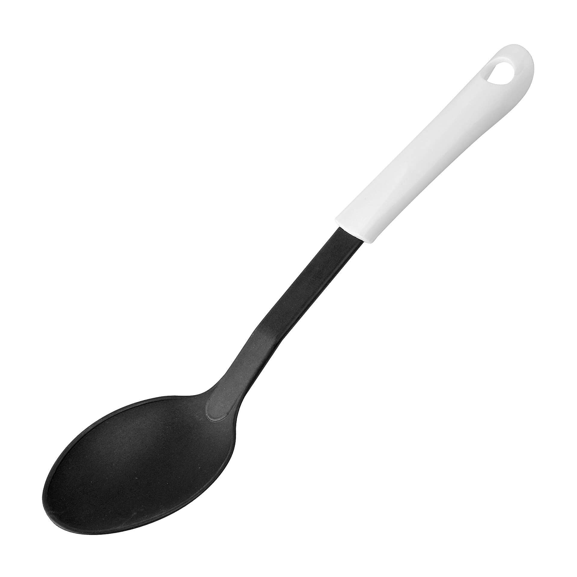 Serveringsskje Arcadalina plast sort/hvit forfra