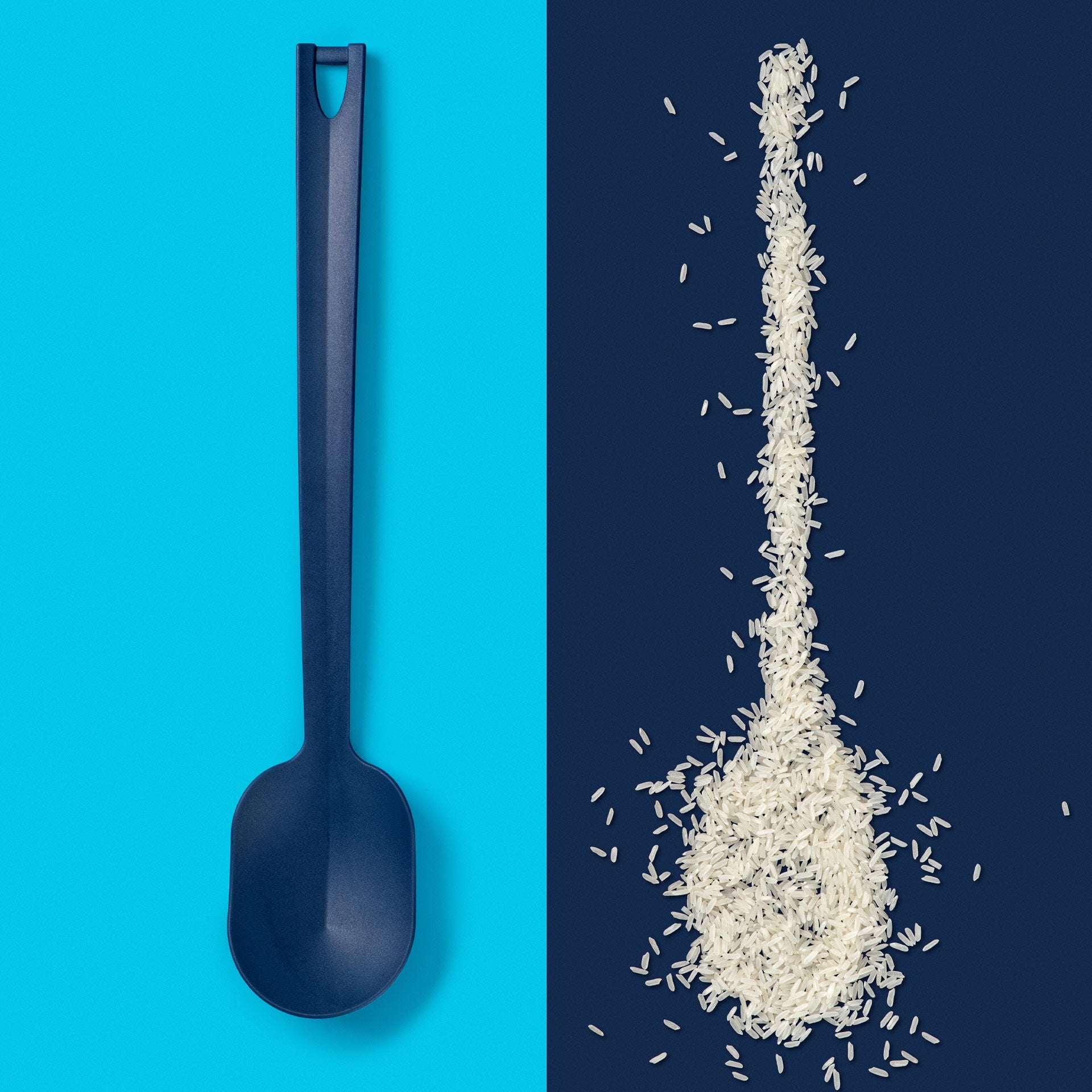 Serveringsskje plast blå 35 cm - Tasty detalj