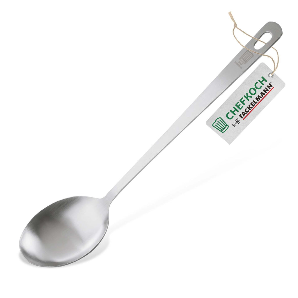 Serveringsskje rustfritt stål 32 cm i bruk Chefkoch trifft Fackelmann