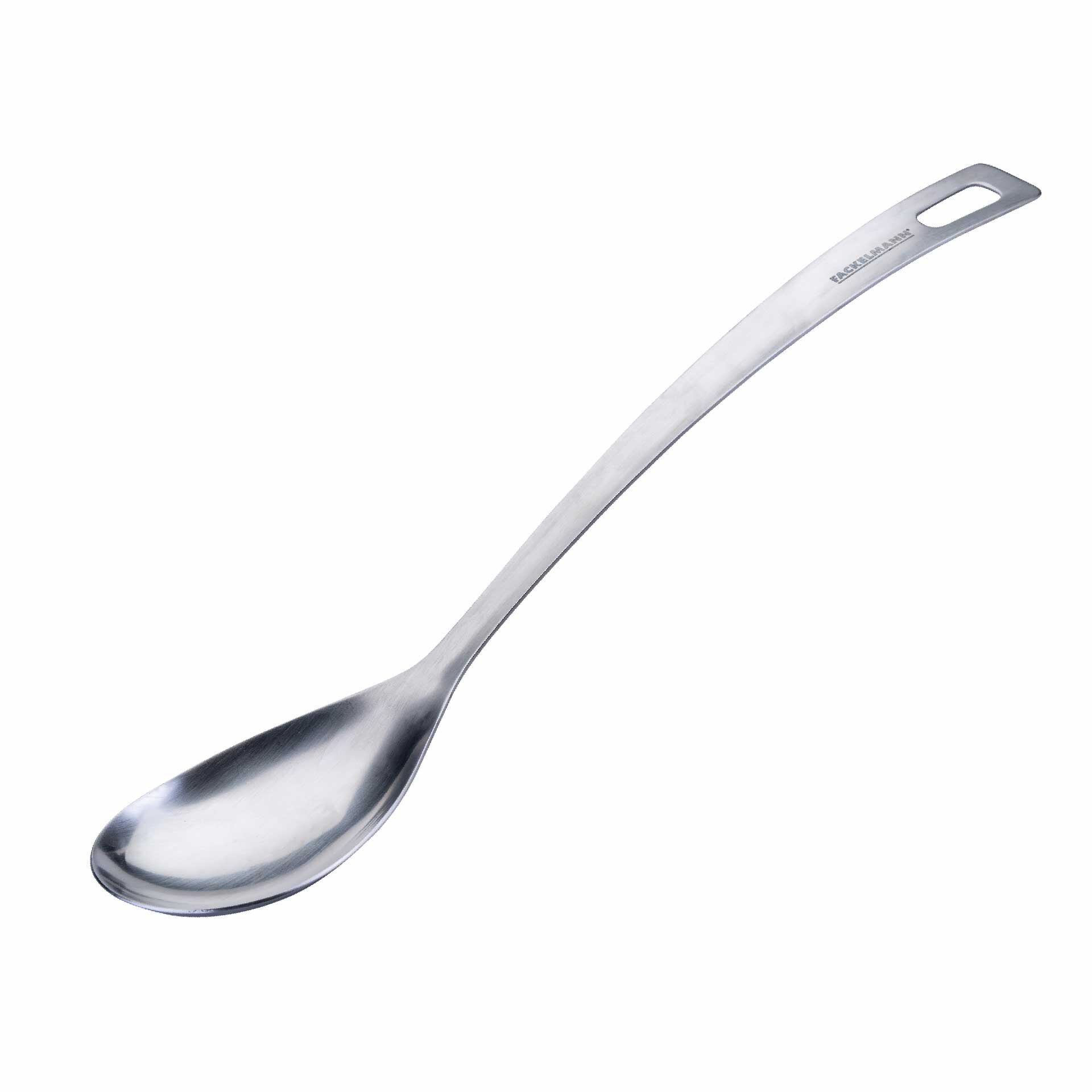 Serveringsskje rustfritt stål 33 cm med opphengskrok forfra