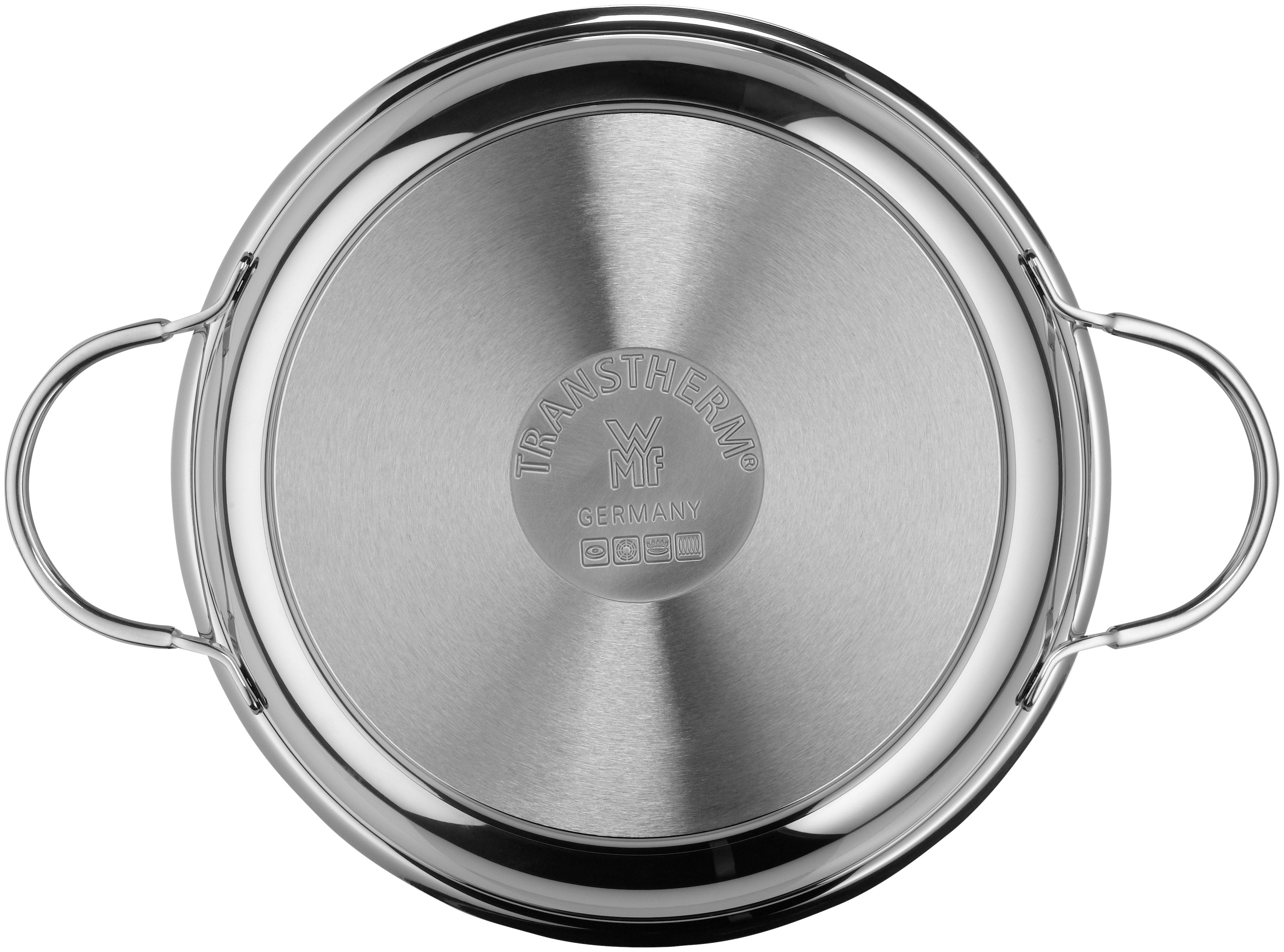 Servierpanne 24 cm rustfritt stål induksjon - WMF montert på kokeplate
