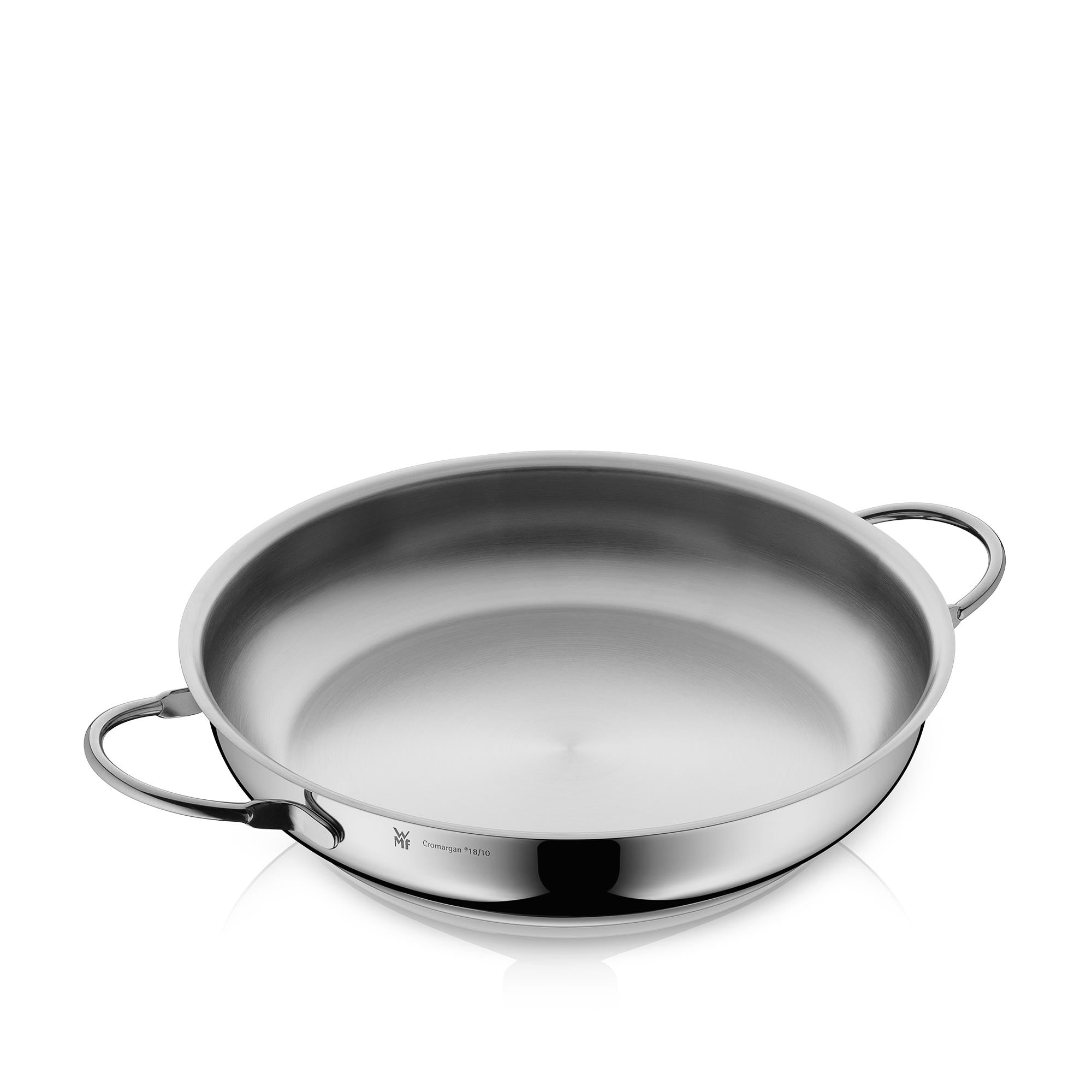 Servierpanne 28 cm rustfritt stål induksjon - WMF forfra