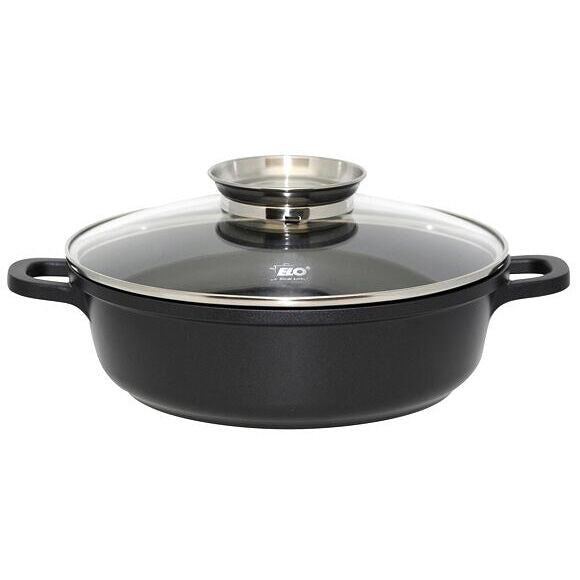 Servierpanne Alucast Ø32 cm non-stick med glasslokk 4,5 L forfra