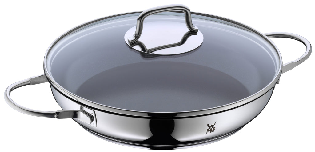 Servierpanne med glasslokk 26 cm non-stick keramisk WMF forfra