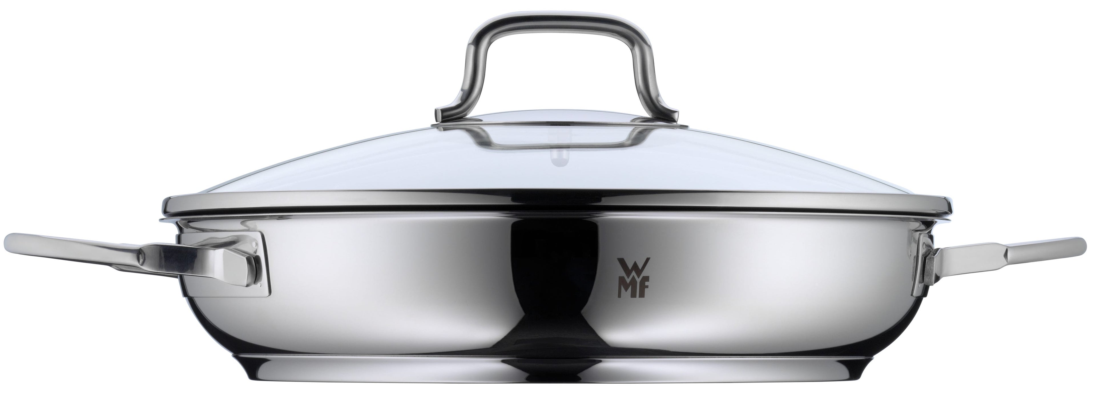 Nærbilde av glasslokk på servierpanne med glasslokk 26 cm non-stick keramisk WMF