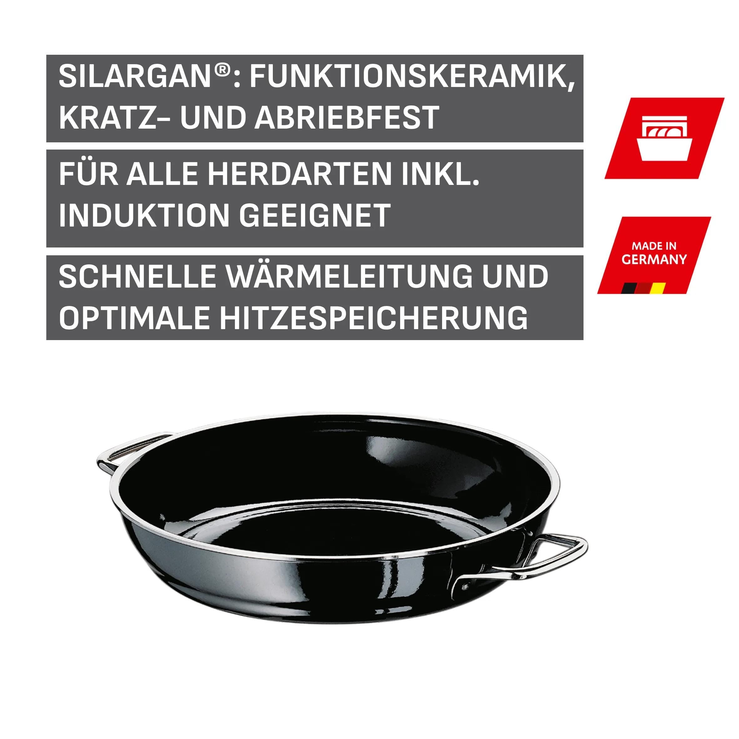 Sidehåndtak på Servierpanne Silargan® 24 cm induksjon svart