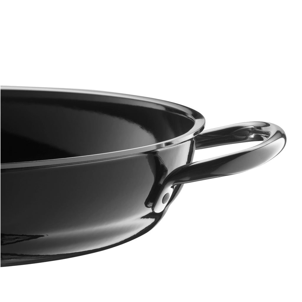 Servierpanne Silargan® 28 cm induksjon svart montert på komfyr