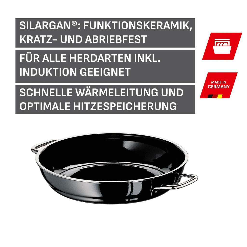 Nærbilde av Silargan-belegg på Servierpanne Silargan® 28 cm induksjon svart