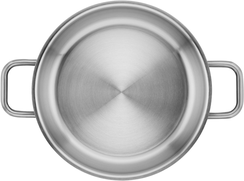Nærbilde av bunn på Servierpanne Ultimate rustfritt stål 24 cm induksjon