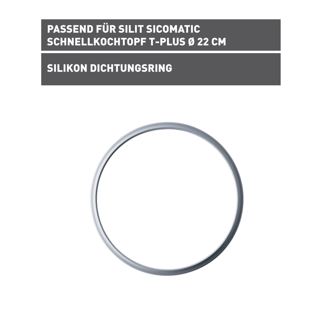 Nærbilde av Sicomatic silikonpakning 22 cm til trykkkoker Silit