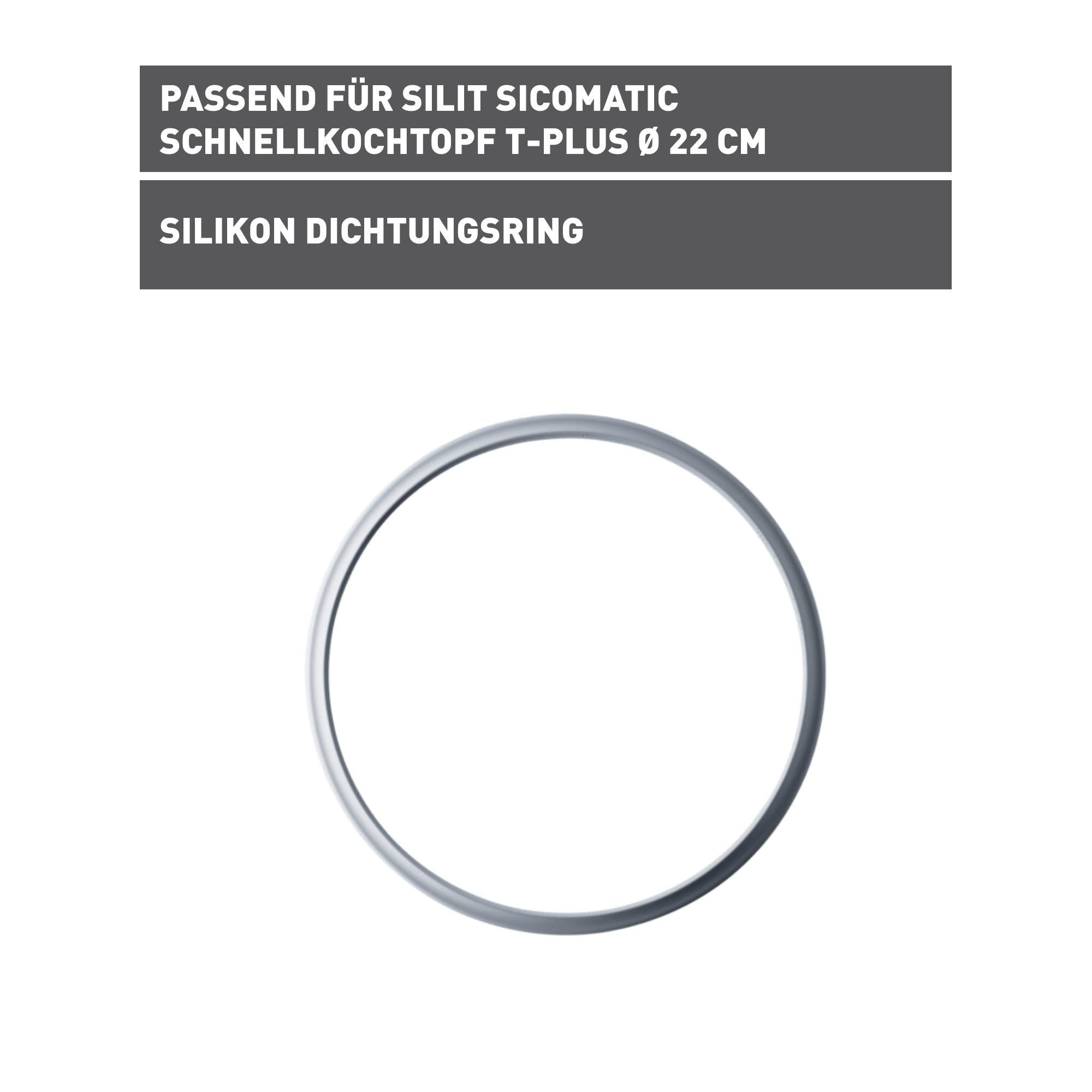 Nærbilde av Sicomatic silikonpakning 22 cm til trykkkoker Silit