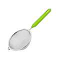Sil Ø10 cm rustfritt stål med plastkant limegrønn forfra