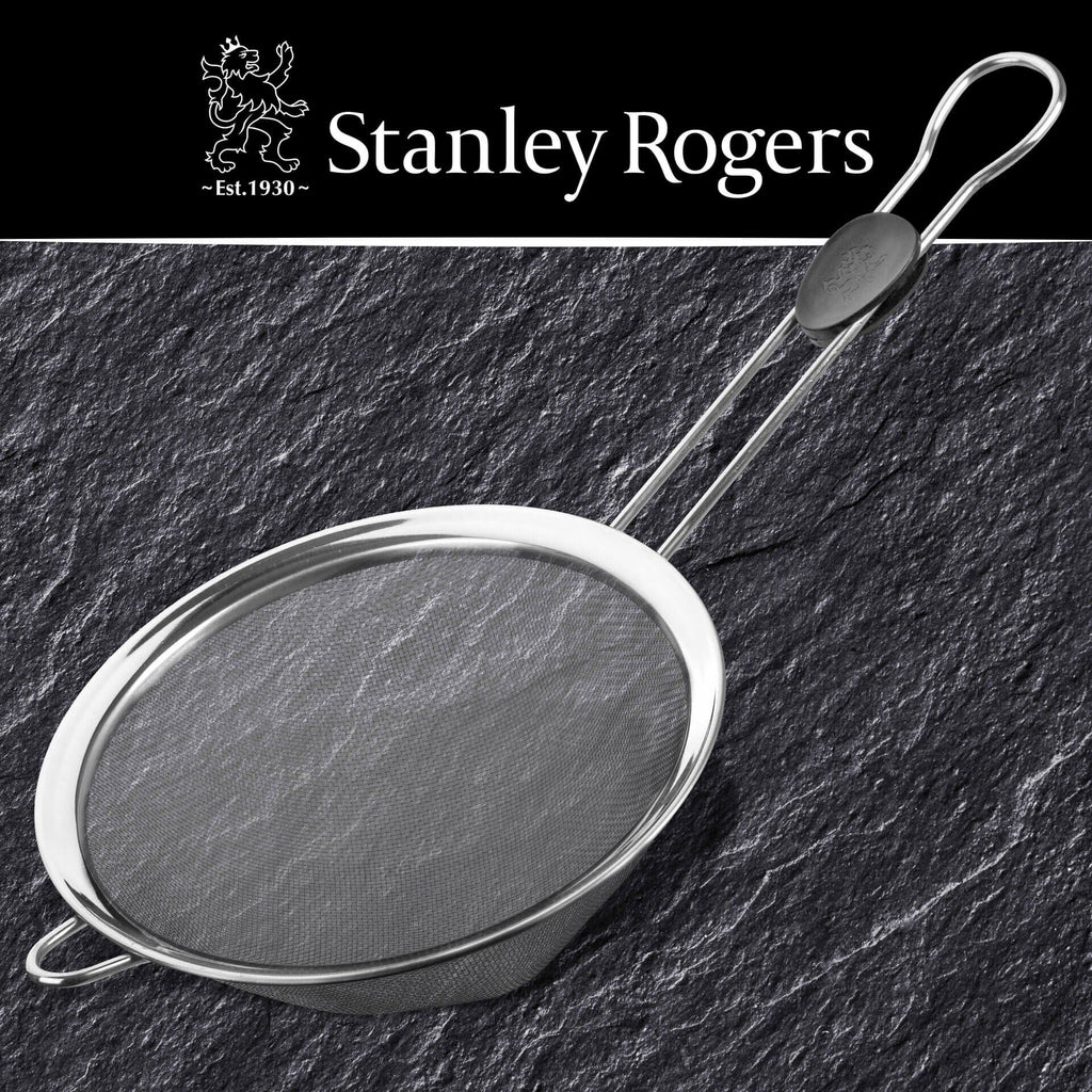 Detaljbilde av grep på Sil Ø20 cm rustfritt stål med komfortgrep Stanley Rogers