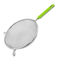 Sil Ø25 cm rustfritt stål med plastkant limegrønn forfra