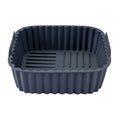 Silikonform for airfryer firkantet riflet 15x15x5 cm forfra