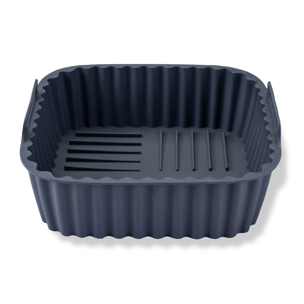 Silikonform for airfryer firkantet riflet 15x15x5 cm detalj