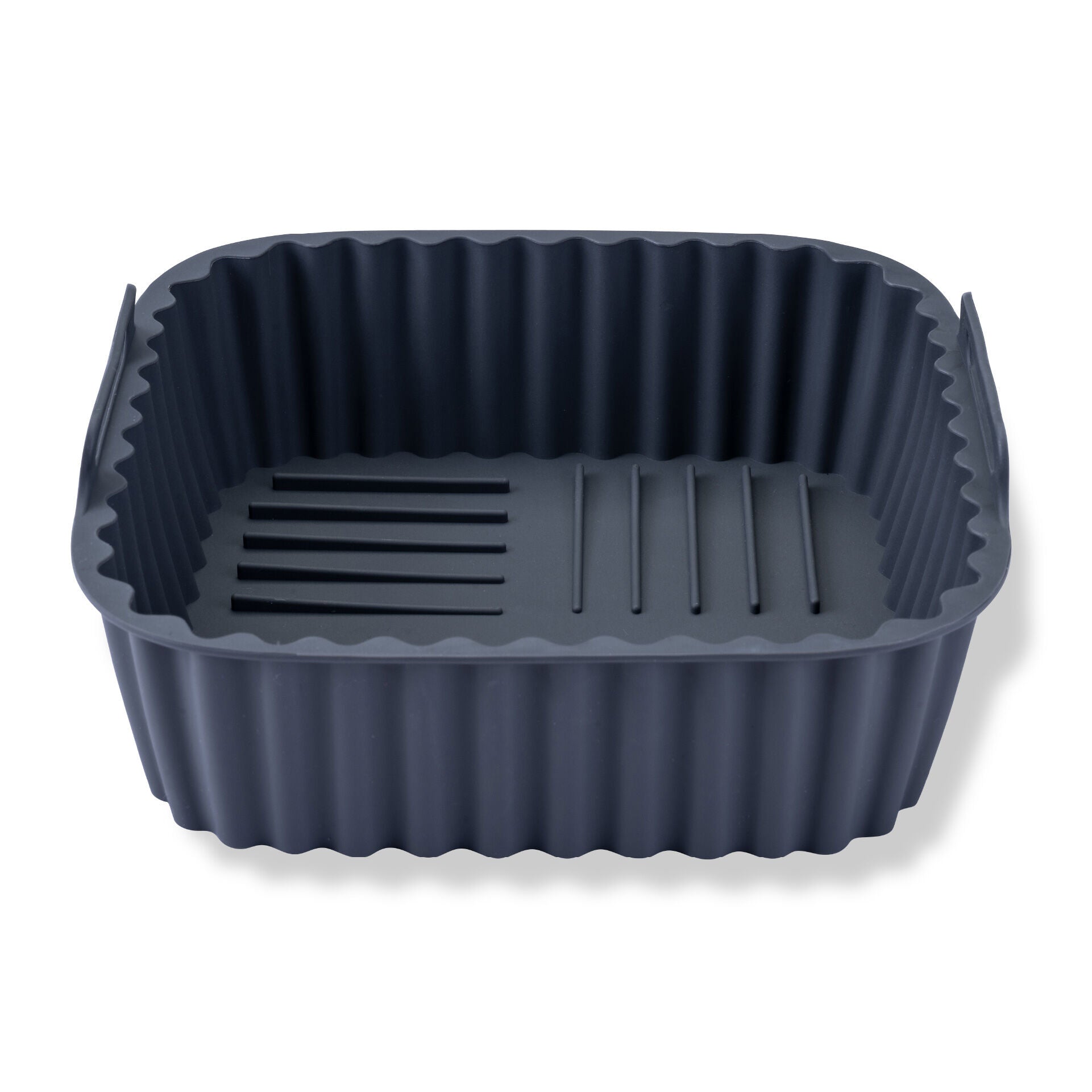 Silikonform for airfryer firkantet riflet 15x15x5 cm detalj