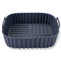 Silikonform for airfryer firkantet 19x19x5 cm rillet bunn forfra