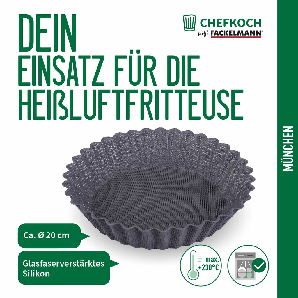 Silikonform for airfryer non-stick Ø20 cm Chefkoch trifft Fackelmann detalj