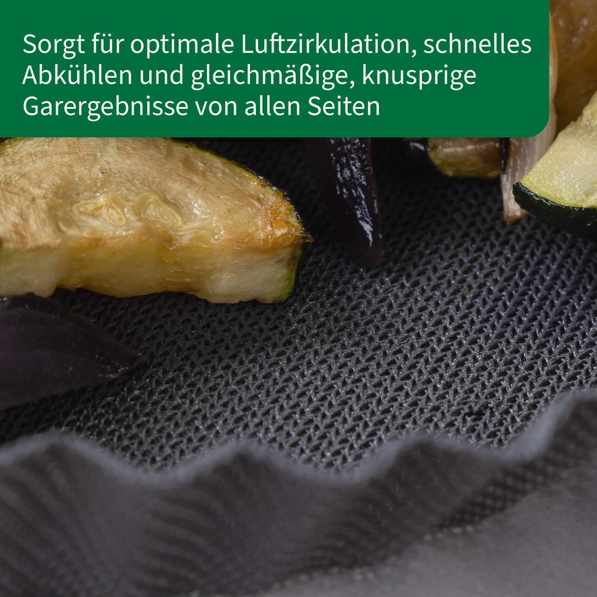 Nærbilde av silikonmateriale på Silikonform for airfryer non-stick Ø20 cm Chefkoch trifft Fackelmann