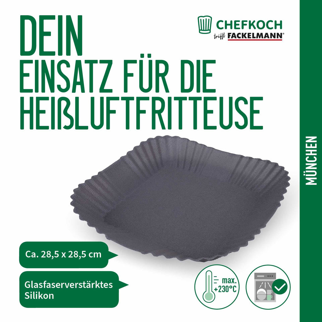 Detalj av Silikonform for airfryer non-stick 28,5×28,5 cm