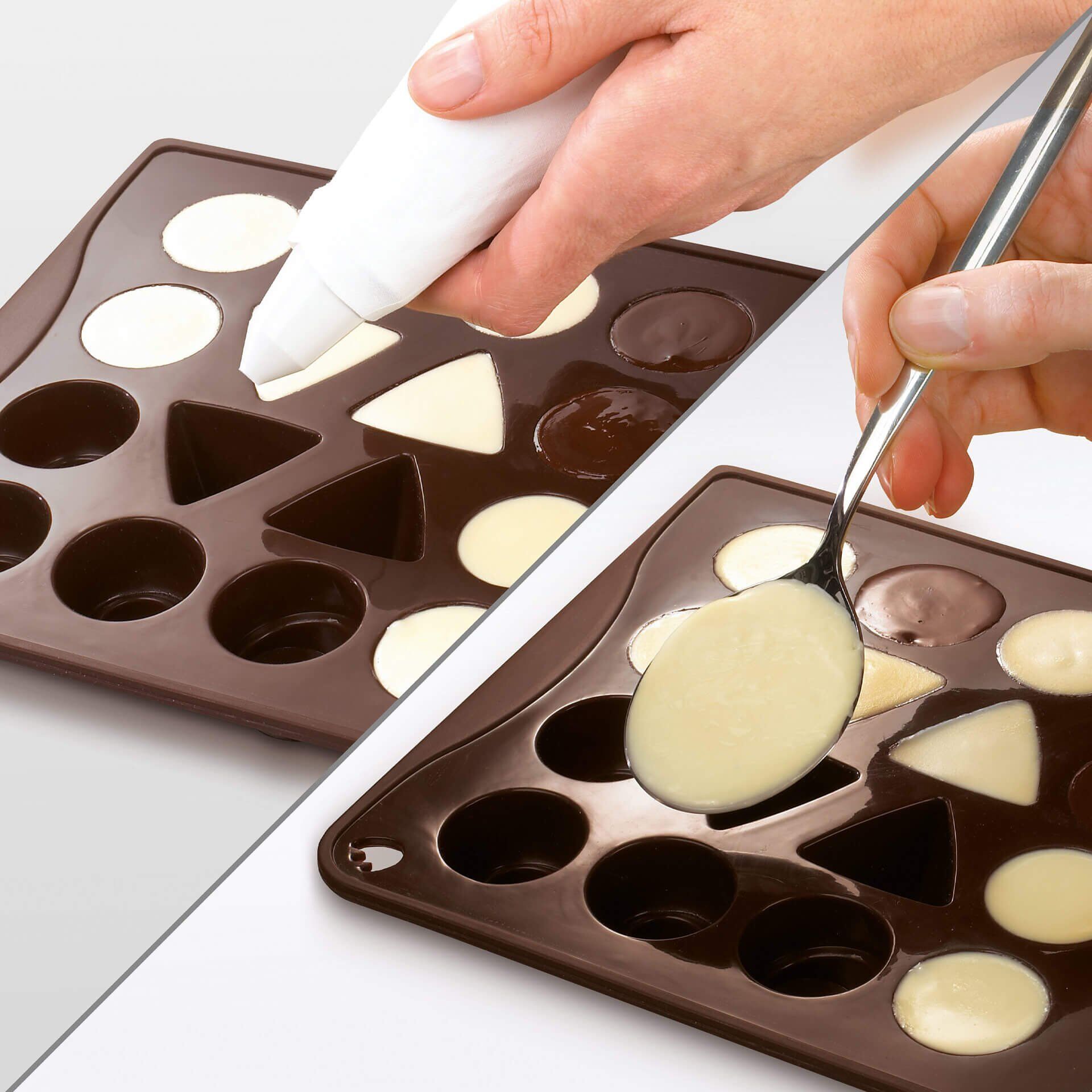 Detalj av Silikonform for sjokolade og konfekt Classic Confiserie