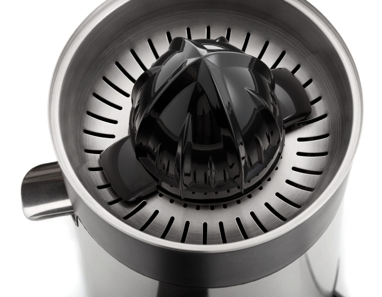 Montert Sitruspresse elektrisk rustfritt stål med 2 presskjegler - WMF Stelio med glass