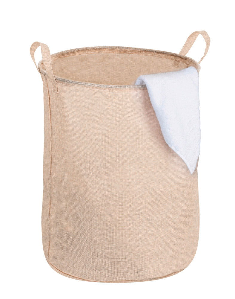 Skittentøyskurv Judy beige sammenleggbar polyester bakside