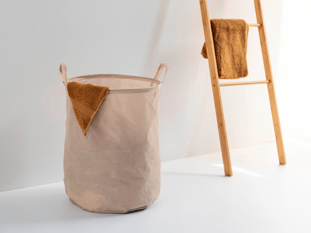 Detalj av Skittentøyskurv Judy beige sammenleggbar polyester