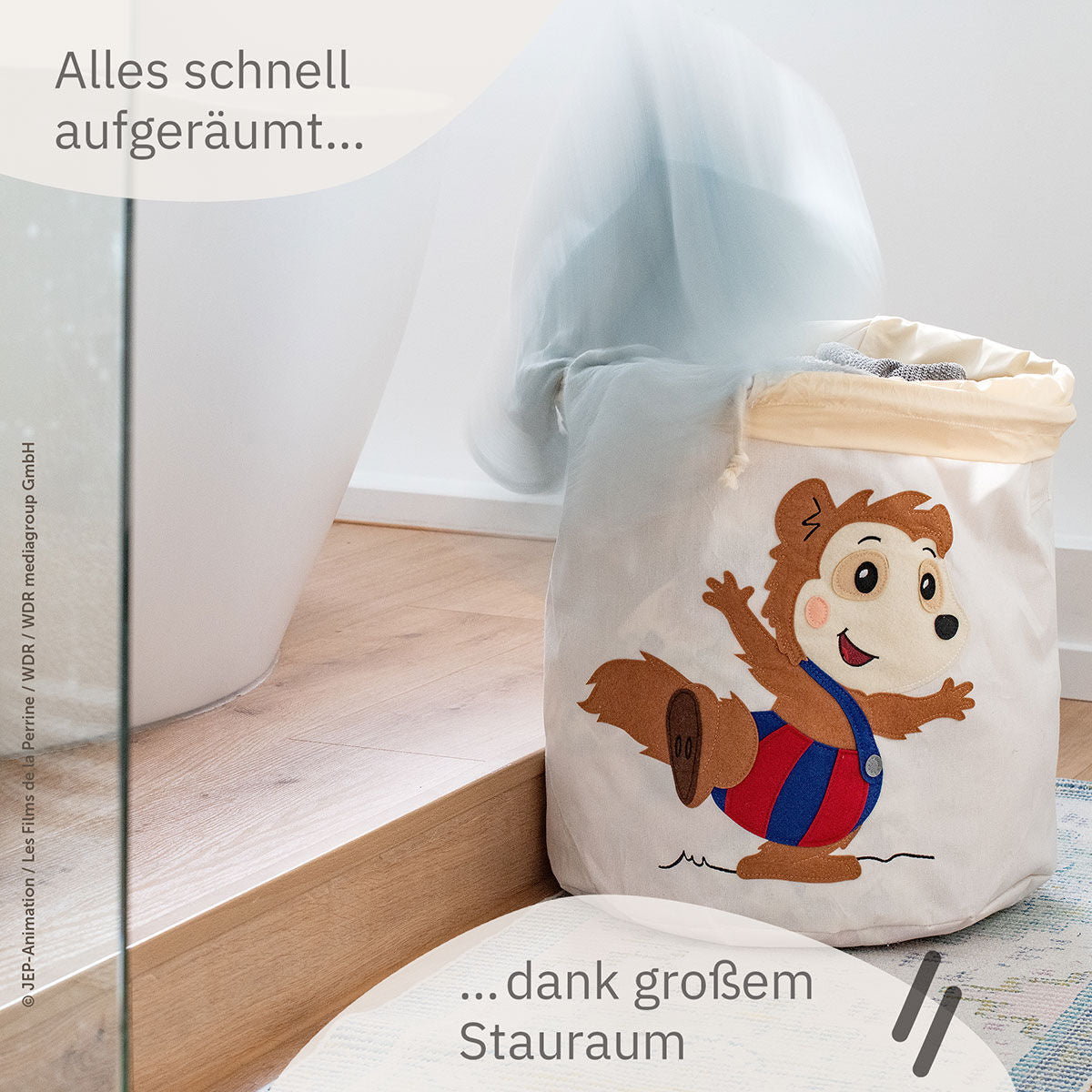 Skittentøyskurv Bobo 43,5x46 cm - Lifeney sideprofil