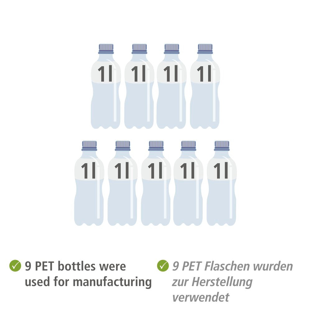 Nærbilde av bambusmateriale på Skittentøyskurv Ecori bambus svart resirkulert polyester