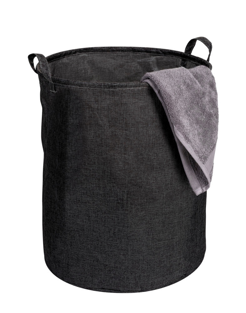Detalj av Skittentøyskurv Judy svart sammenleggbar polyester materiale