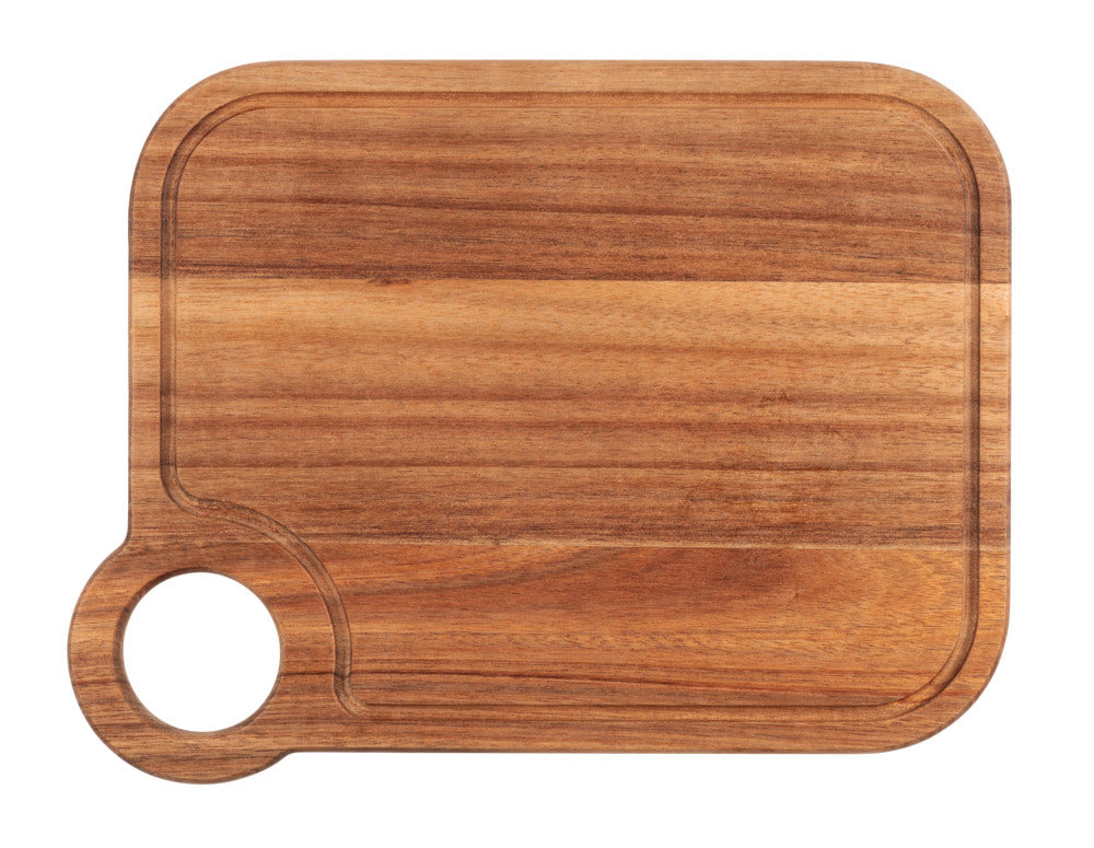 Skjærefjøl akasietre FSC 35x27 cm med griffhull forfra