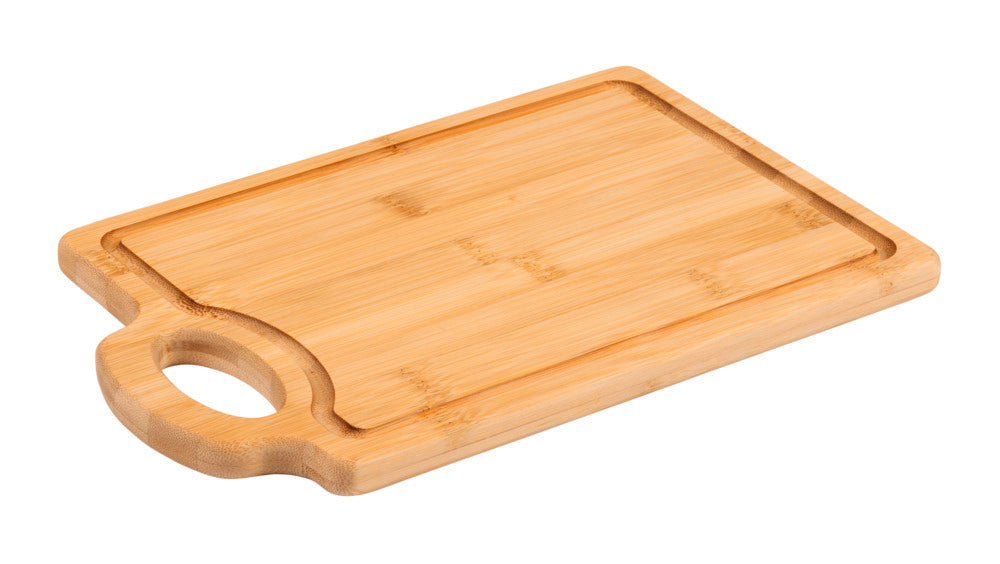 Skjærefjøl bambus 35x25 cm med saftrenne tosidig - WENKO forfra