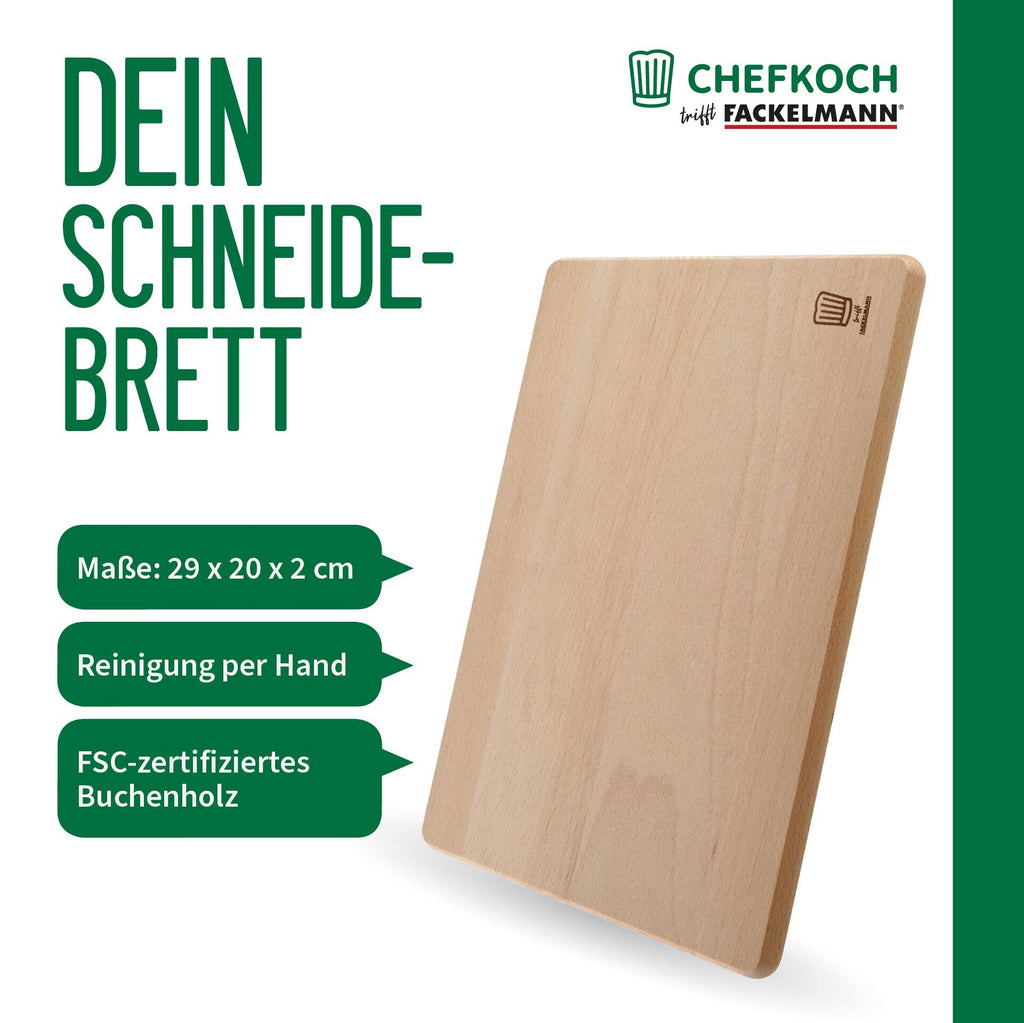 Nærbilde av trestruktur på Skjærefjøl bøk 29x20 cm FSC-sertifisert - Chefkoch trifft Fackelmann