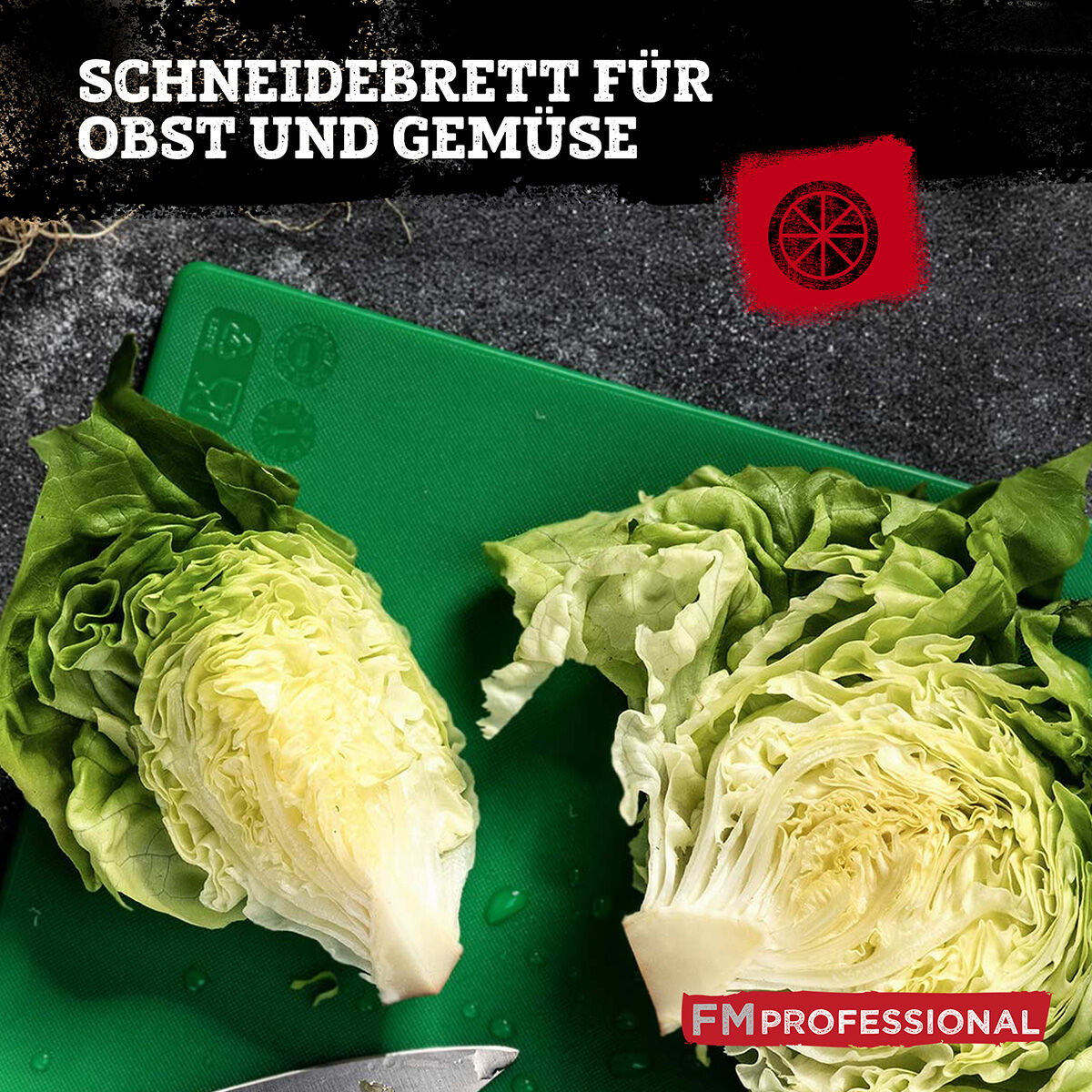 Skjærefjøl HACCP frukt/grønnsaker 45x30 cm grønn brukt til frukt