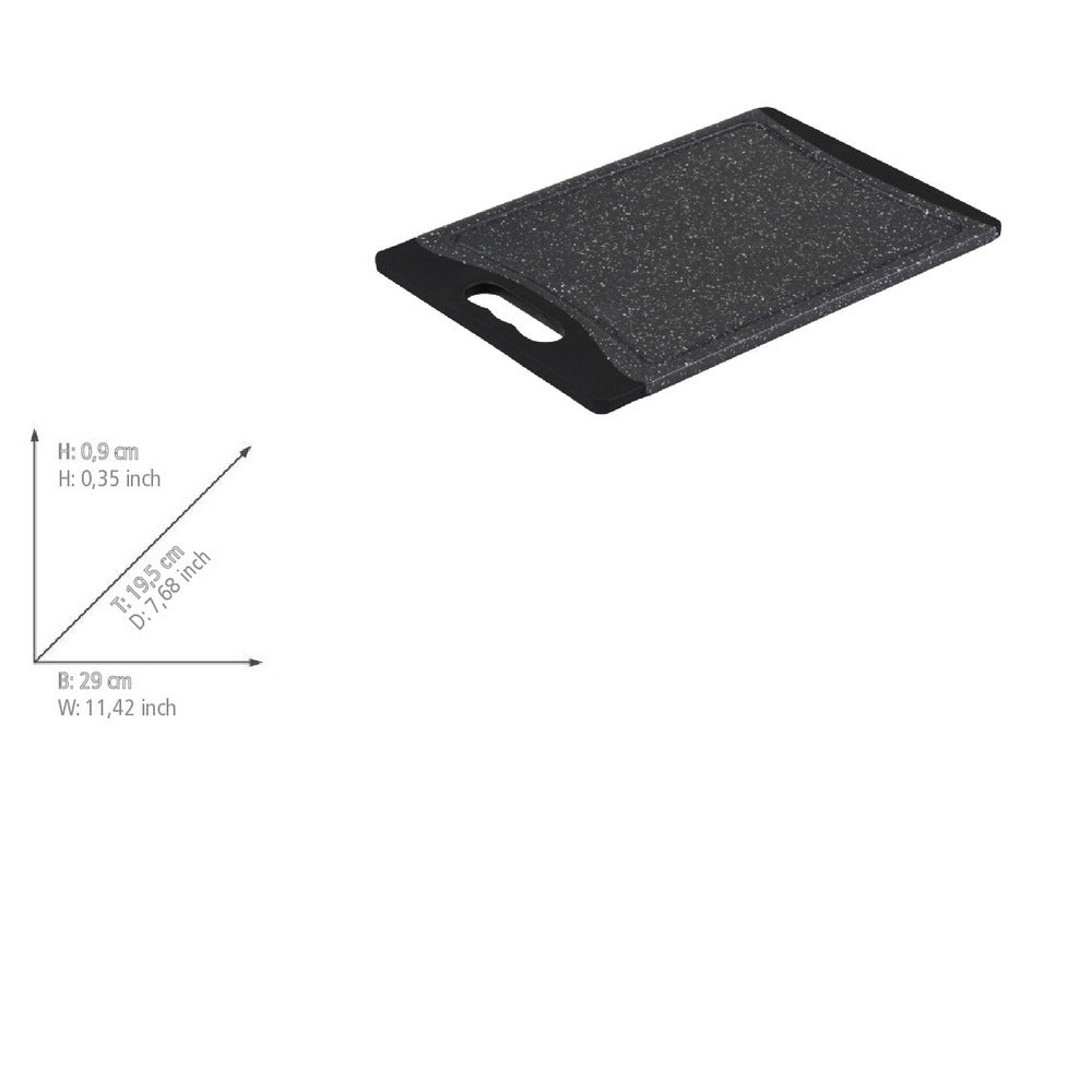 Skjærefjøl plast svart 29x19,5 cm Wenko med kniv