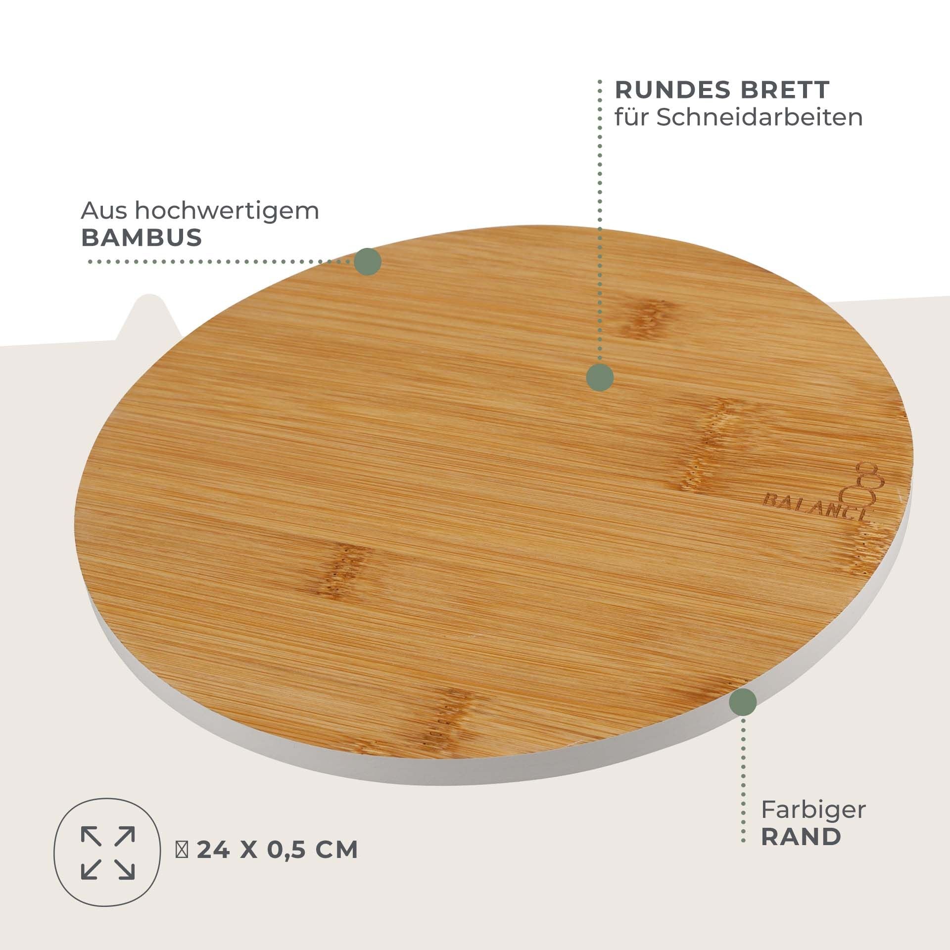 Detalj av skjærefjøl rund bambus Ø24 cm Balance - Fackelmann