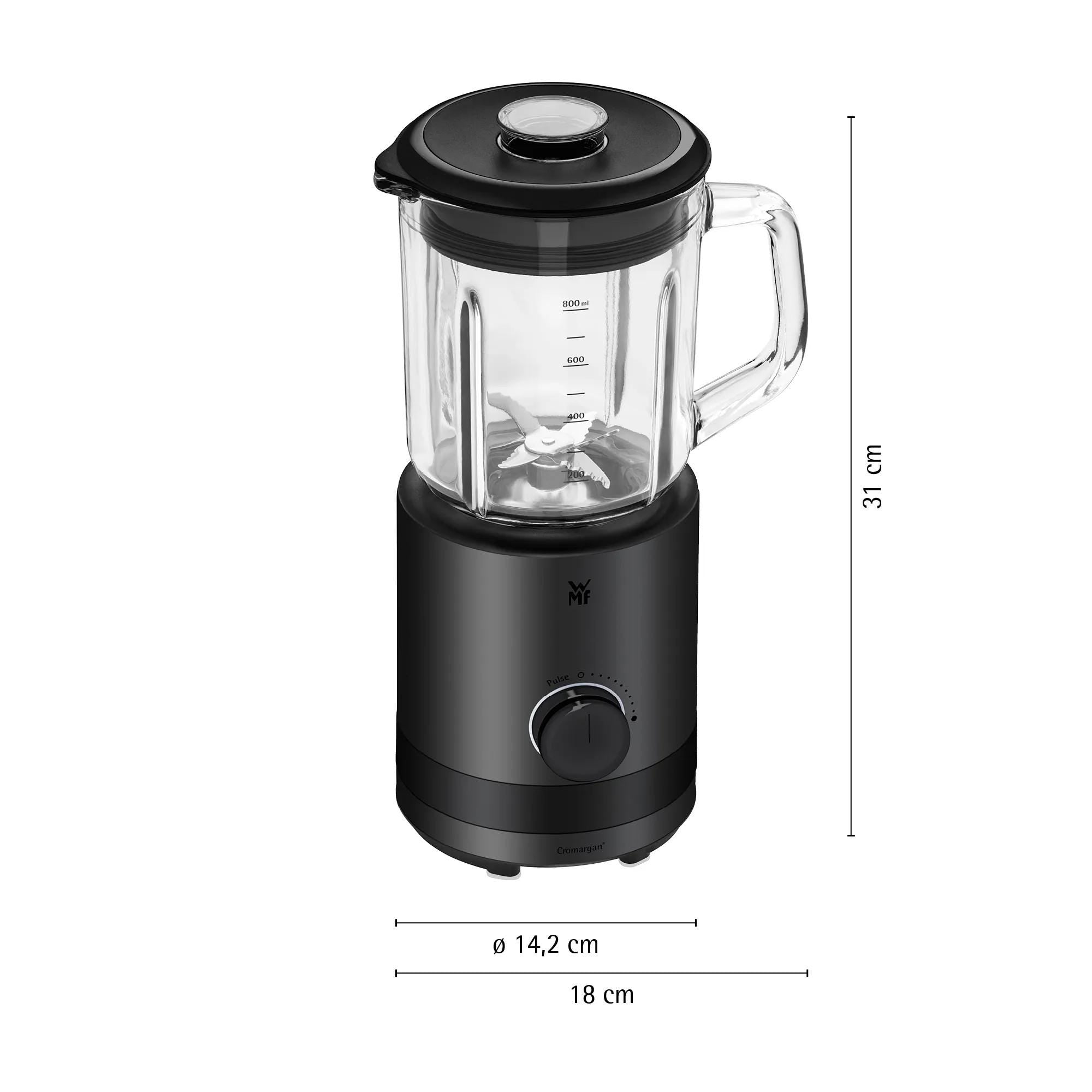 Sklisikker bunn Standmikser 0,8 L glass 400W svart WMF