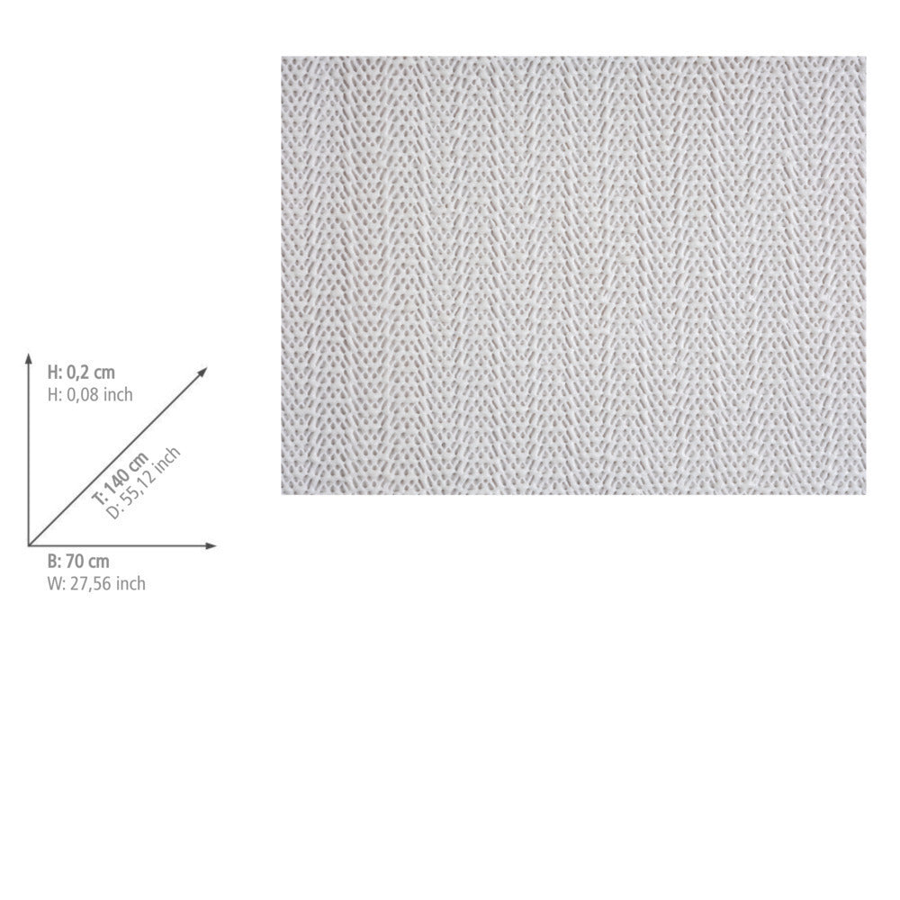 Nærbilde av materialet på sklisikker teppeunderlag 70x140 cm tilskjærbar Wenko