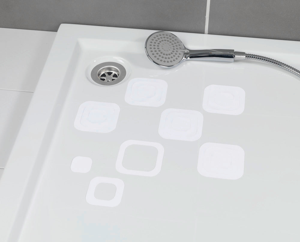 Montering av Sklisikre klistremerker firkantede 6 stk transparent plast Wenko