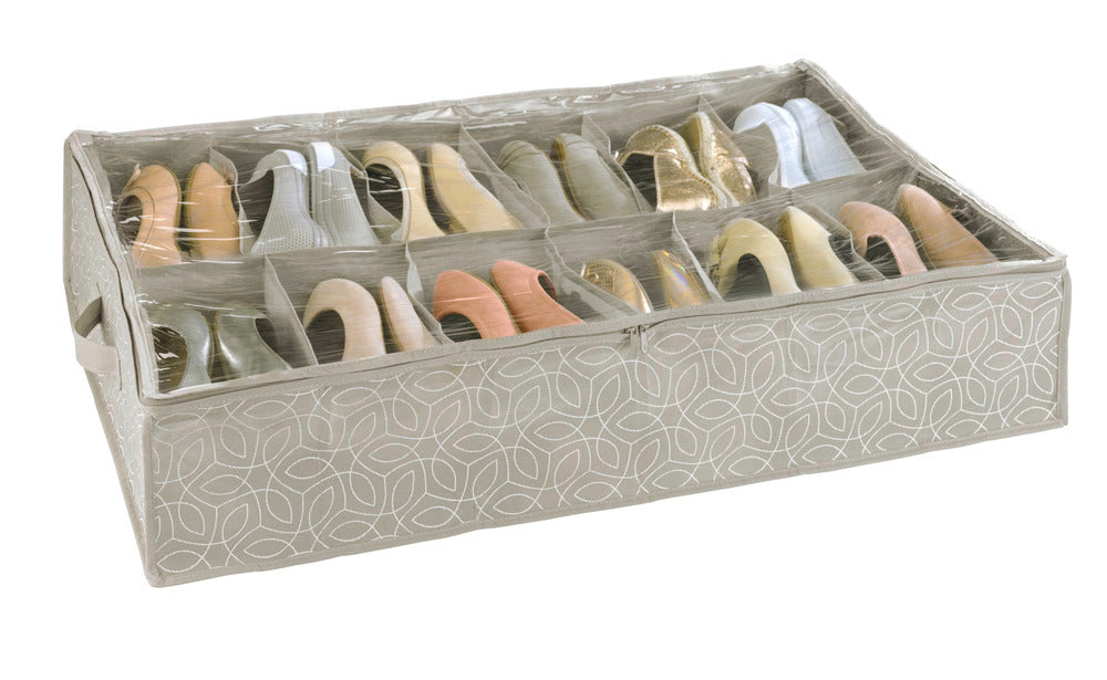 Skooppbevaring under seng Balance 12 rom taupe forfra