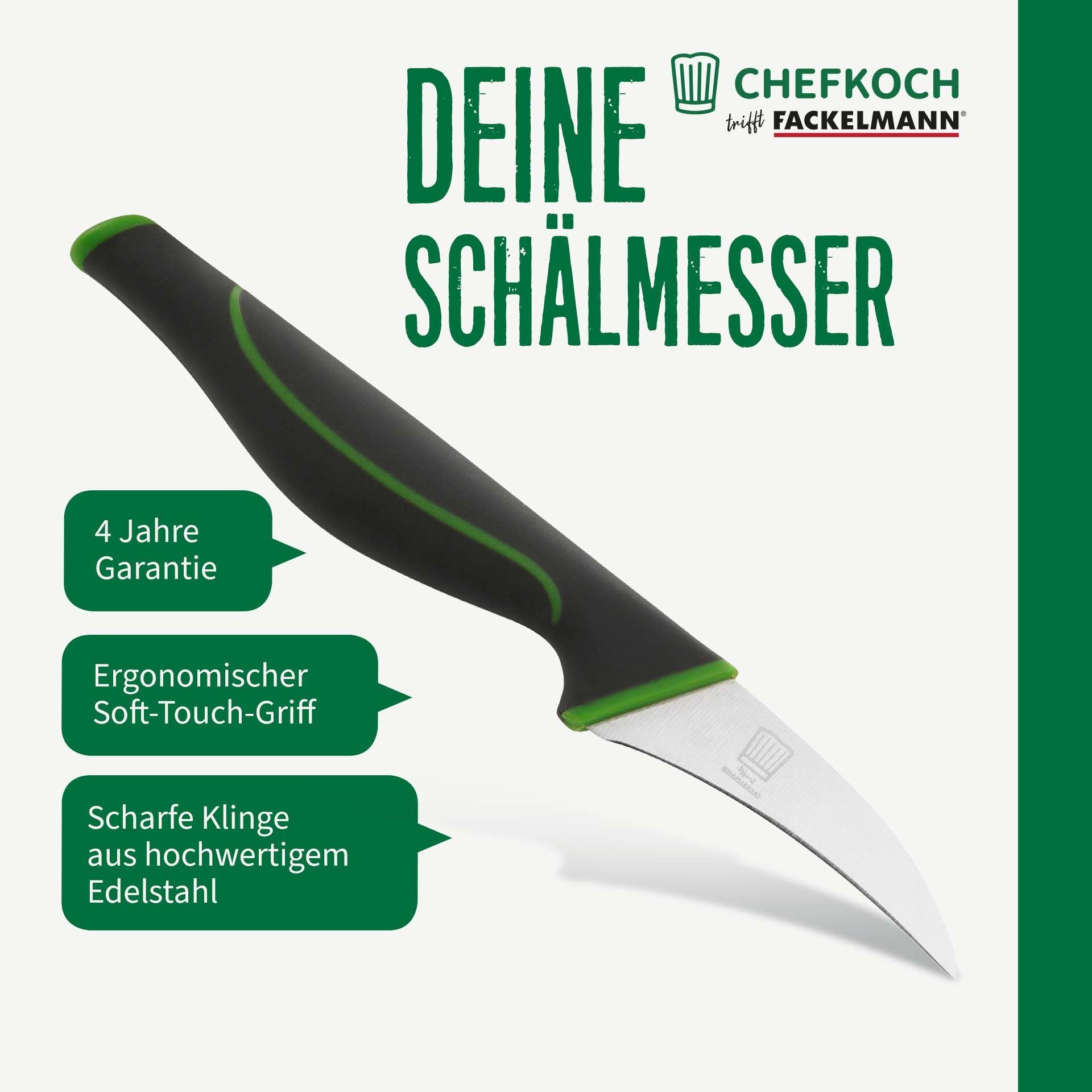 Bruk av Skreller 7 cm Bonn-serien - Chefkoch trifft Fackelmann på frukt