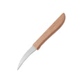 Skreller med bøketreskaft Grandma 6 cm blad - Nirosta forfra