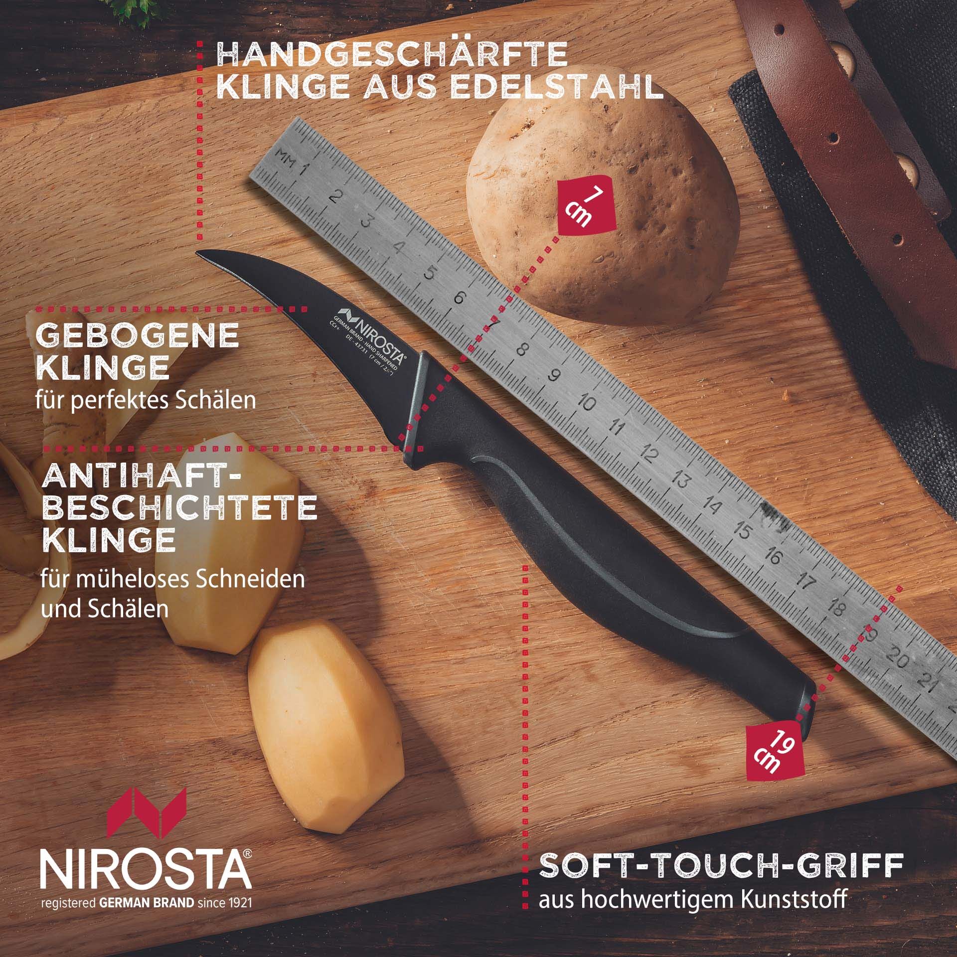 Skreller Wave 7 cm non-stick blad PFAS-fri - Nirosta emballasje