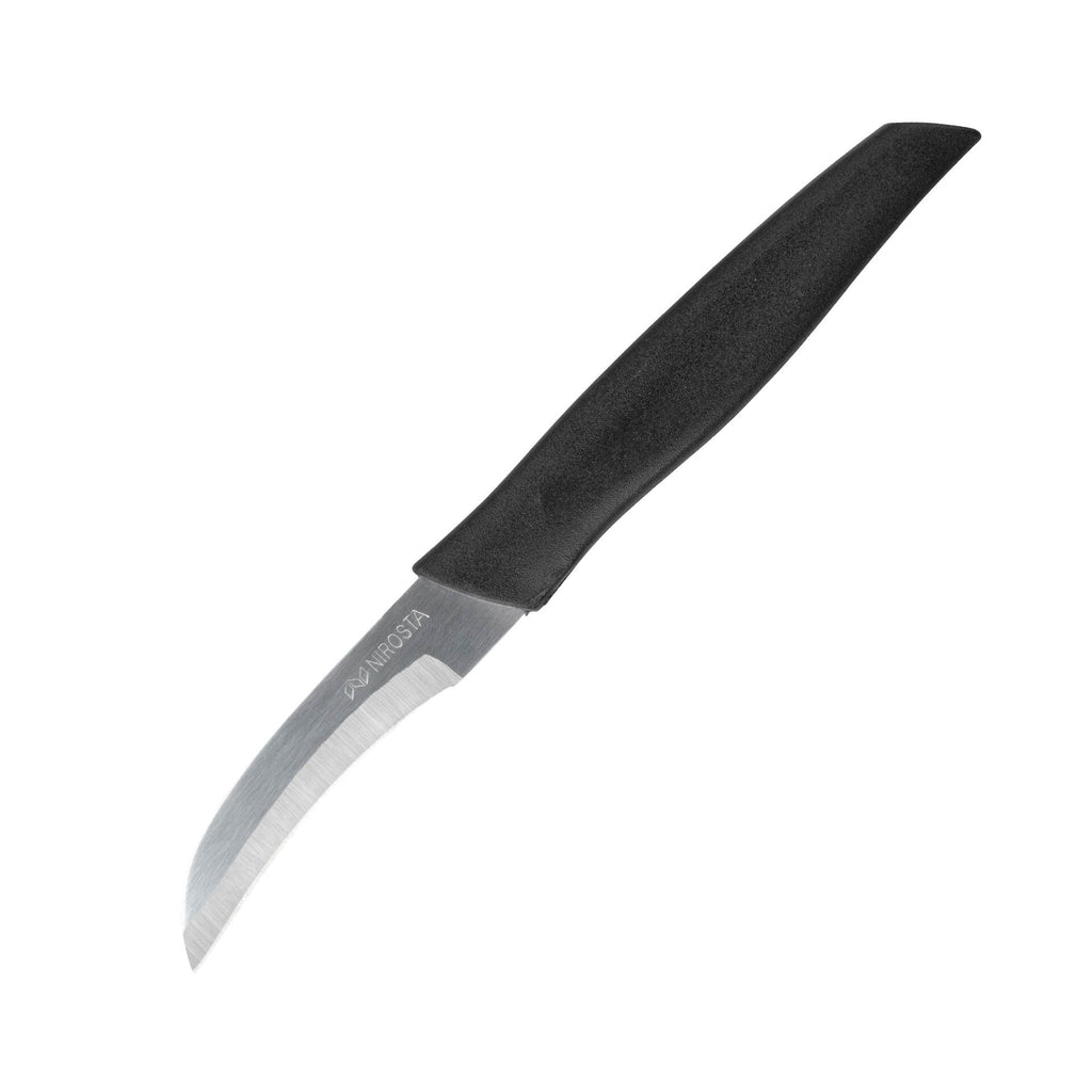 Skrellkniv 17 cm svart rustfritt stål - Nirosta forfra