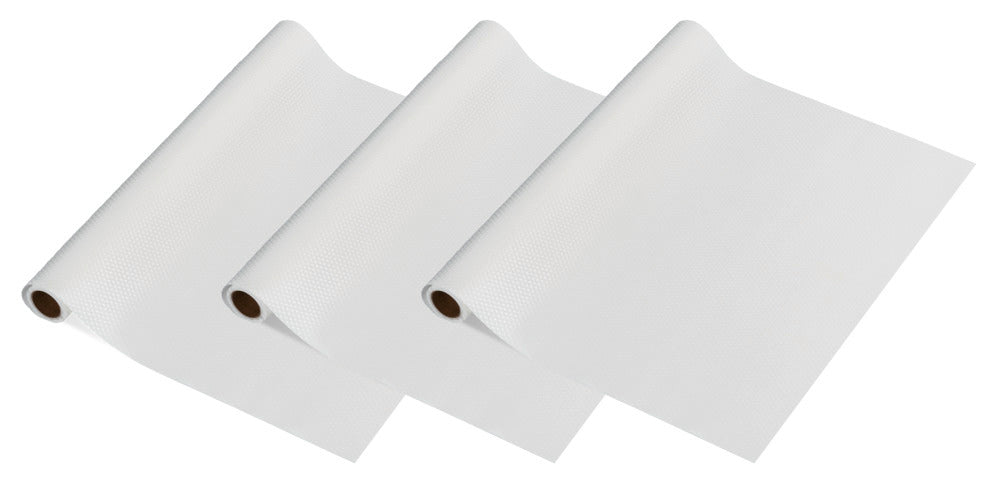 Skuffematte sklisikker hvit EVA 150x50 cm 3-delt sett forfra