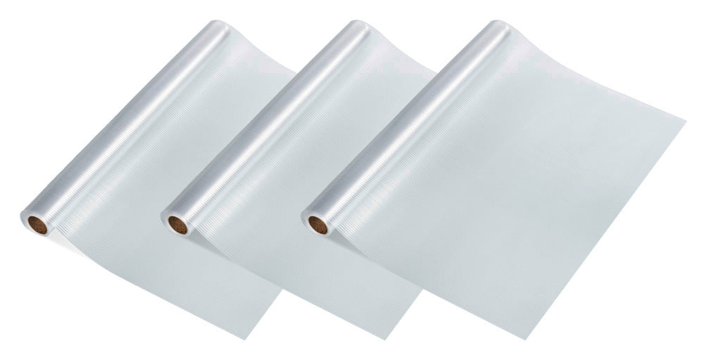 Skuffematte sklisikker 150x50 cm transparent EVA 3-delt sett forfra