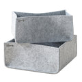 Skufforganiserer filt grå 2-delt sett 27×25×12 cm forfra