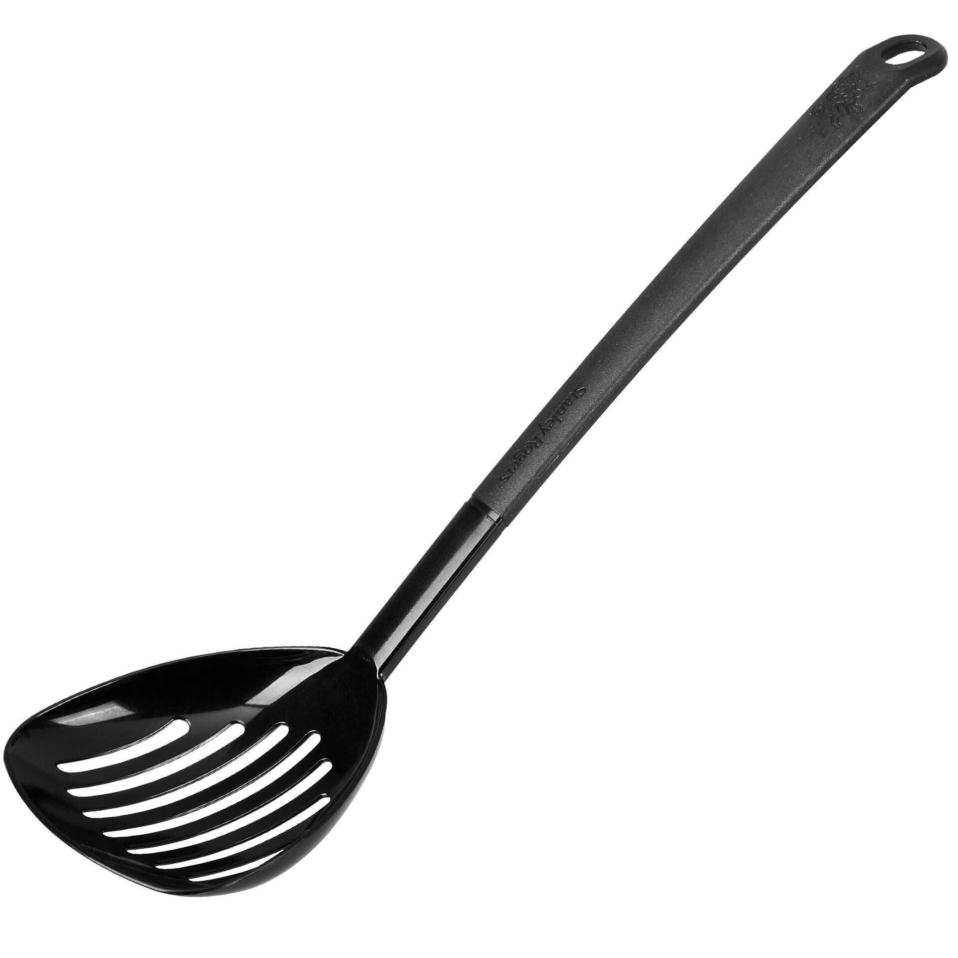 Skumskje med spalter 34 cm svart nylon - Stanley Rogers forfra